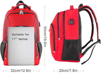 Della Gao Laptop Backpack for Men, Large Anti-Theft Business Travel Backpack with USB Charging Port, Water Resistant College School Computer Bag for Men/Women for 17 Inch Laptop and Notebook