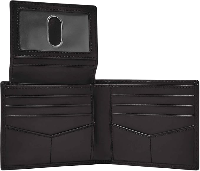 Fossil Men's Derrick Leather RFID-Blocking Bifold Passcase with Removable Card Case Wallet