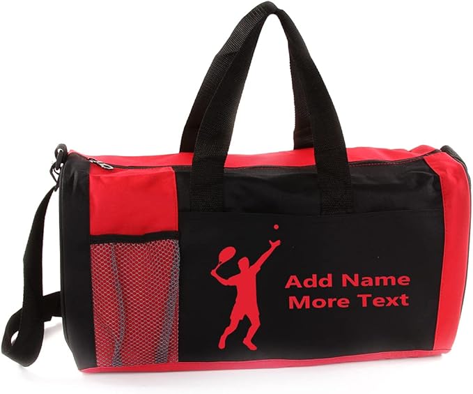 Personalized Kids 18 Inch Sport Duffel Bag With Custom Name & Text - Tennis