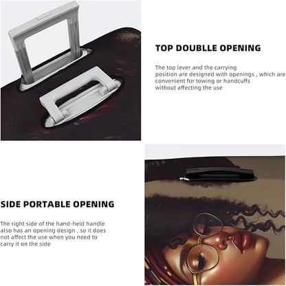 Luggage covers for suitcase luggage cover for Suitcase Washable Suitcase Protector Anti-scratch Suitcase cover Small African American Black Girl