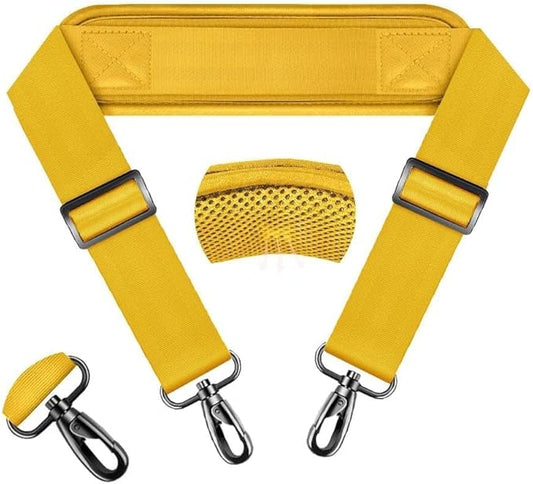 ZINZ 74" Shoulder Strap with Fixed Pad and Dual Balanced Buckles，Yellow