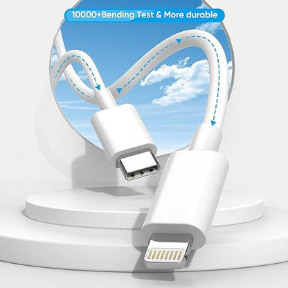 [Apple MFi Certified]Fast iPhone 14 Charger 3Pack,10FT USB C to Lightning Charging Cord with Fast USB Type C Charger Adapter for iPhone 14/14 Pro Max/13 Pro/13/12 Mini/12 Pro Max/11Pro Max/Xs and iPad
