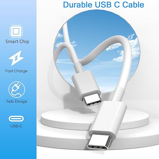 iPhone 16 15 Fast Charger,Type C Charging USB C Charger 20w Power Adapter Fast Charging Block Charge with 2Pack 3FT C Cable for iPhone 16/16 Plus/16e/15/15 Plus/15 Pro/15 Pro Max/iPad Pro 12.9/iPad 11