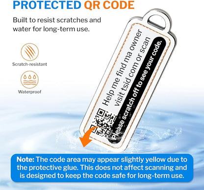 Forge Lost and Found Luggage Tags, Global Luggage Tracking Tag, WorldTracer Compatible, Travel Sentry Powered Baggage ID System for Luggage, Bags, Suitcases, and More (Whit 2 PK Small)