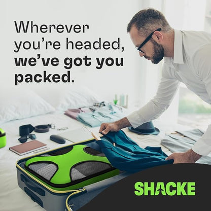 Shacke 6 Set Packing Cubes for Travel - Compression Packing Bags/Travel Organizer - Luggage Organizer Bags for Traveling - Travel Essentials for Women - Cruise Must Haves Packing List