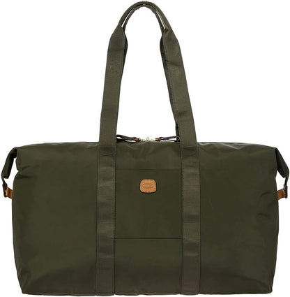 Bric's X-Bag/X-Travel 2.0 Overnight Weekender Folding Duffel Bag - 22" Carry On Bag - Olive
