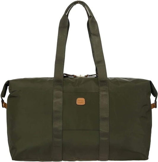 Bric's X-Bag/X-Travel 2.0 Overnight Weekender Folding Duffel Bag - 22" Carry On Bag - Olive