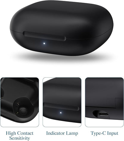 Jinstyles Wireless Charging Case for Powerbeats Pro 2: Portable Replacement Charger with Bluetooth Pairing Sync Button, 600mAh Built-in Battery, Earbuds Not Included