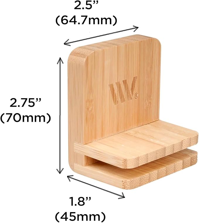 MobileVision Bamboo 12-Port Charging Station & Docking Organizer for Smartphones & Tablets, Family-Sized, for use in Corporate Offices & Classrooms (2 Bamboo Iwatch Adapter Stand add on Included)