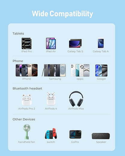 VEEKTOMX Portable Charger Built-in Cables, Power Bank for iPhone, Fast Charge USB C Battery Pack Travel Essentials Powerbank Compatible with iPhone 17/16/15/14, Samsung S25/24