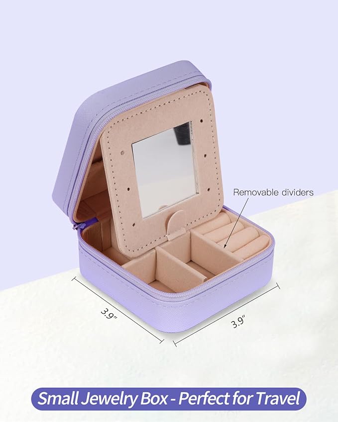 Personalized Birthday Gifts for Wife Women - Jewelry Case, Cute Jewelry Box - Lavender,R