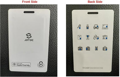 JSL JDTDC Smart-Tags-Wallet-Tracker-Card[Apple MFi Certified], Bluetooth-Smart-Card-Finder Works with Apple Find My (iOS Only), Card-Finder for Wallet/Luggage/Passport, IP68 Waterproof, 2 Pack