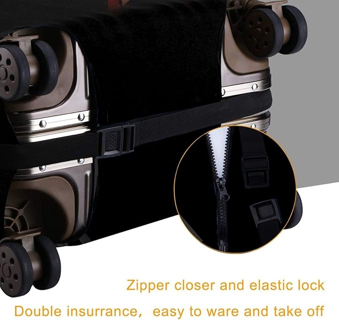 Travel Suitcase Protector African American Woman Elastic Protective Washable Luggage Cover With Concealed Zipper Suitable For 18-32 Inch (L (for 25--28 inch luggage))