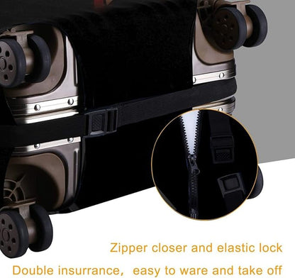 Travel Suitcase Protector African American Woman Elastic Protective Washable Luggage Cover With Concealed Zipper Suitable For 18-32 Inch (M (for 22--24 inch luggage))
