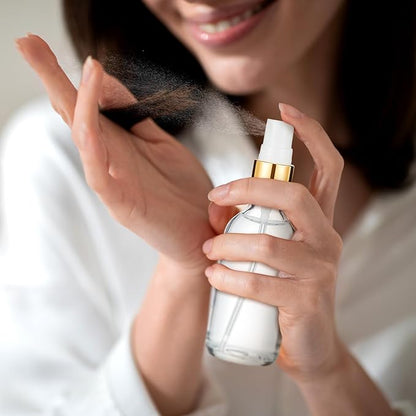 Roshtia 30 Pcs 2 oz/ 60 ml Clear Glass Spray Bottle Refillable Perfume Atomizer Clear Decorative Empty Bottles with Fine Mist Sprayer Pump for Face Body Travel