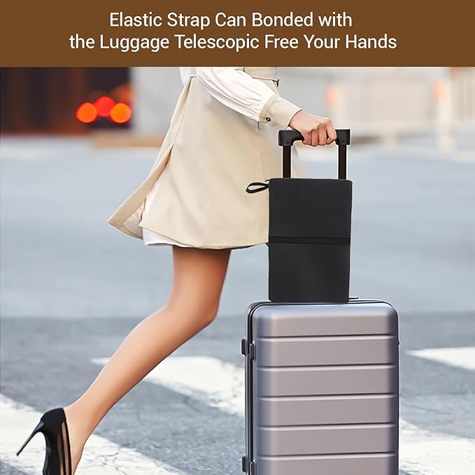 Portable Airplane Seat Cushions 2 Pack, Stadium Seat Cushions 16.8 * 13 * 2 inches with Handle, Foldable Design for Travel and Outdoor Use (Black)