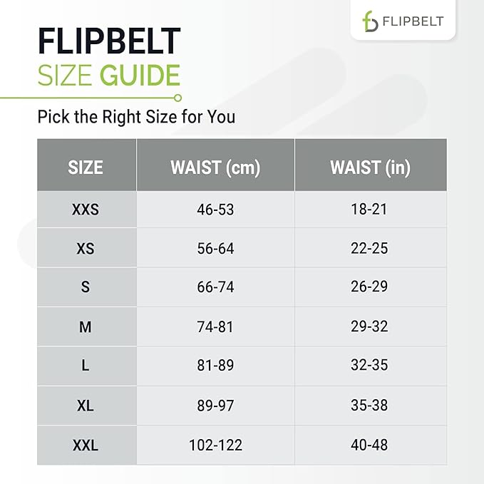 FlipBelt Classic Running Belt, Running Fanny Pack for Women and Men, USA Company