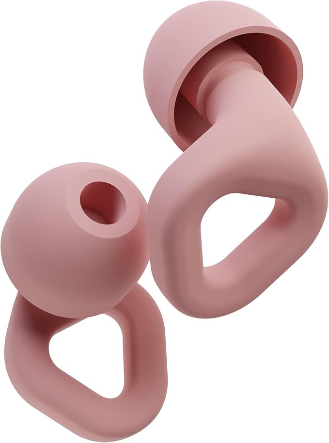 Zenz Unwind Ear Plugs for Sleeping Noise Reduction - Comfy Reusable Soft Silicone Earplugs for Focus, Study, Work - 8 Pair Eartips in XS/S/M/L - 27dB Hearing Protection with Storage Case - Mystic Pink
