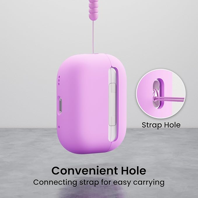 ORNARTO Compatible with AirPods Pro 2 Case 2022, Full Protective Hybrid Silicone for AirPods Pro 2nd Generation Case, Front LED Visible Skin Cover-Cherry Blossom