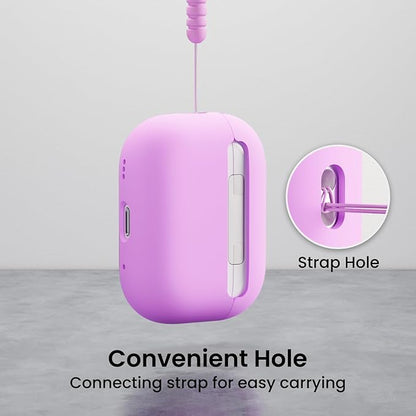 ORNARTO Compatible with AirPods Pro 2 Case 2022, Full Protective Hybrid Silicone for AirPods Pro 2nd Generation Case, Front LED Visible Skin Cover-Cherry Blossom