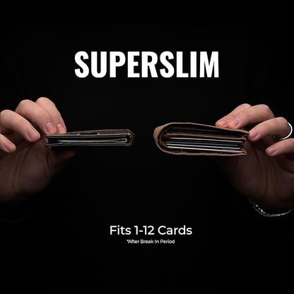 Kings Loot Money Clip Slim Minimalist Wallet for Men – RFID Blocking Leather Design with Money Clip – Front Pocket Bifold Holds 12 Cards – Stylish & Compact Wallets (Black/Engraved)