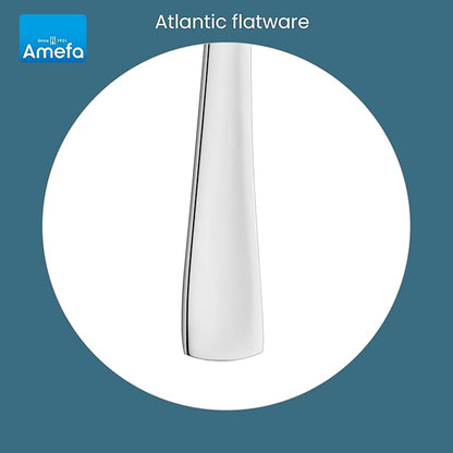 Amefa Atlantic 45-Piece Flatware, Set for 8 – Stainless Steel Silverware, Mirror Finish, Rust-Resistant Durable Cutlery, Forks, Knives, Spoons, Salad Forks & Teaspoons for Dining & Entertaining