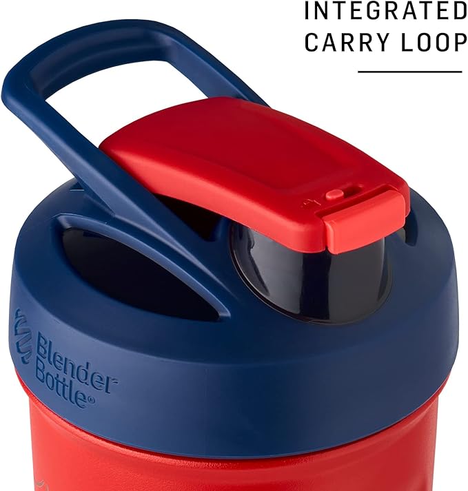 BlenderBottle Marvel Sport Insulated Stainless Steel Shaker Bottle with Wire Whisk, 24-Ounce, Captain America Shield – Protein Shakes & Hydration for Athletes & Fitness Enthusiasts, Easy Mixing, Keeps Drinks Cold, Lockable Lid