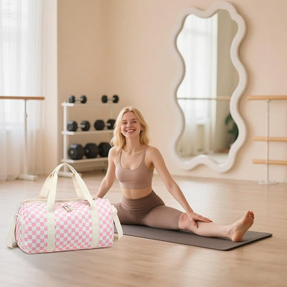 BLUBOON Duffle Bag Girls Kids Cute Gym Bag with Shoes Compartment & Wet Separation Waterproof Sports Overnight Travel Bag