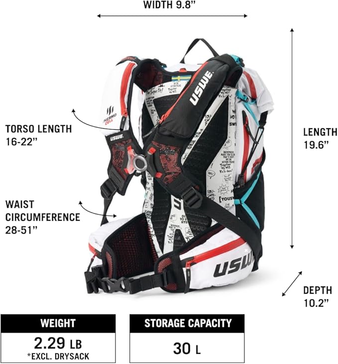 USWE Hajker, Hiking Backpack, Adventure Daypack with Waterproof Rolltop, for Men and Women