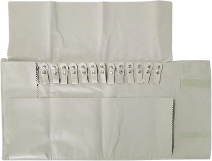 Jewelry Roll Organizer for 16 Necklaces 55cm x 29cm Necklace Organizer Ideal for Travel and Storage (Beige)