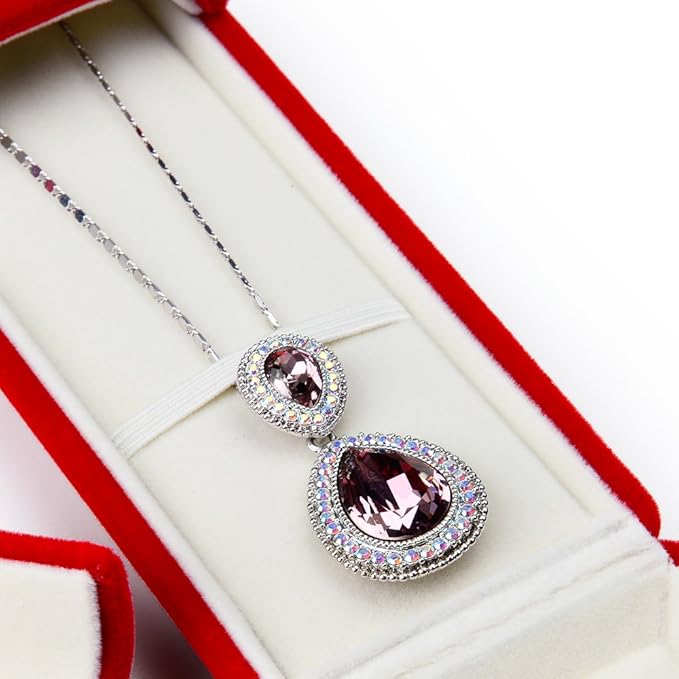 Oirlv Red Jewelry Gift Box Necklace/Long Chain Storage Boxes