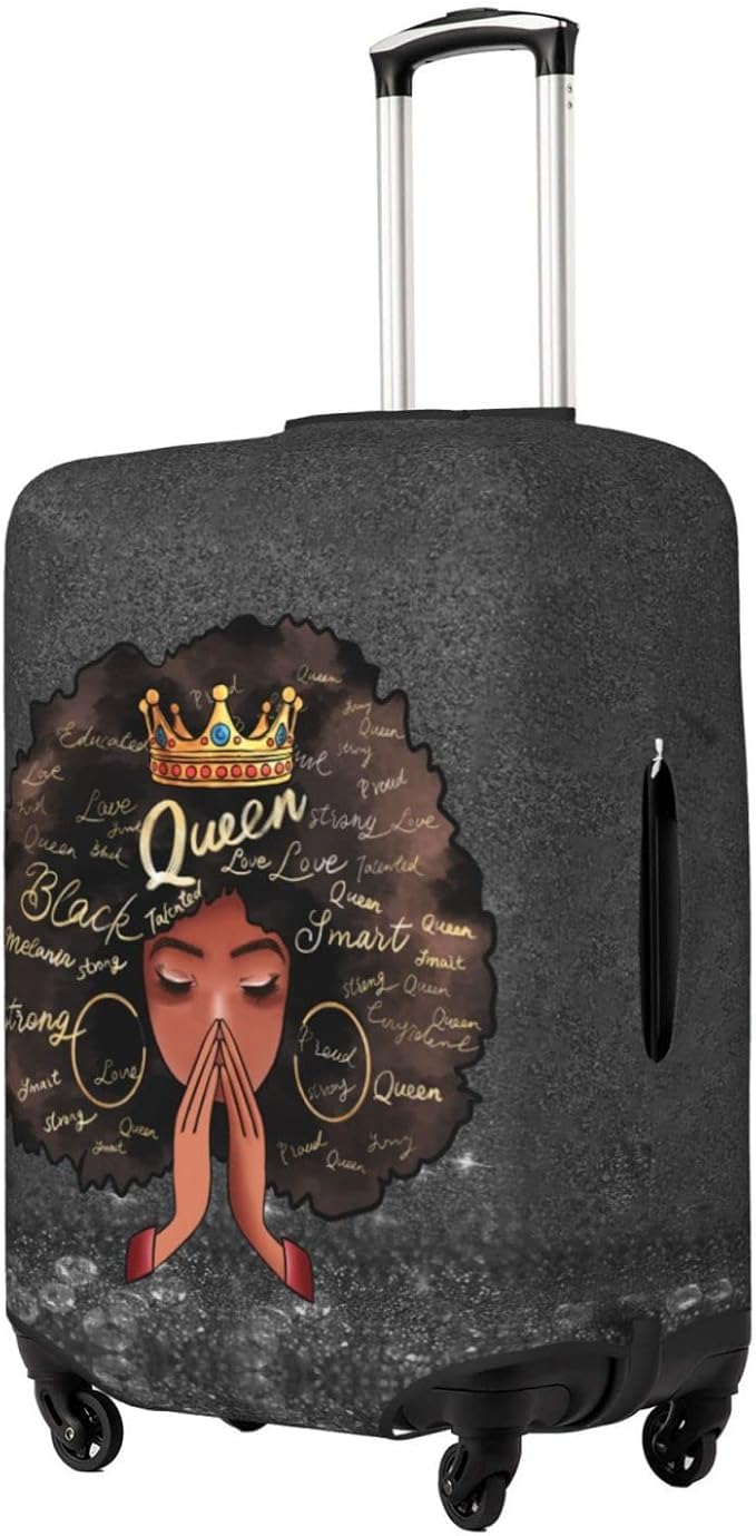 Travel Suitcase Protector Protective Washable Luggage Cover With Concealed Zipper Suitable For 18-32 Inch (Large) African American Black Girl8.jpg