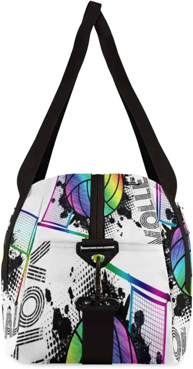 Volleyball Sport Ball Gym Duffle Bag for Kids,Sports Bag for Teens Boys & Girls Small Waterproof Overnight Weekender Carry School Practice Travel Bag