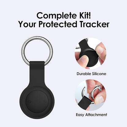 LENTION Air Tracker Tag, Item Finder Works with Apple Find My (iOS Only), Bluetooth Tracker for Kids, Keys, Luggage, Suitcases, Loud Beep, IP67 Waterproof, Replaceable Battery, Gift for Family Friends