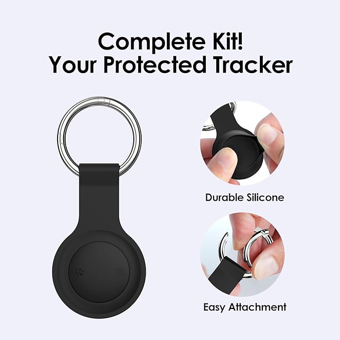 LENTION Air Tracker Tag 4 Packs, Item Finder Works with Apple Find My (iOS Only), Bluetooth Tracker for Keys, Luggage, Kid, Loud Beep, IP67 Waterproof with Replaceable Battery, Gift for Family Friends