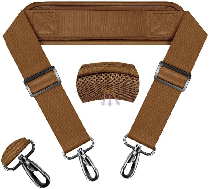 ZINZ 74" Shoulder Strap with Fixed Pad and Dual Balanced Buckles，Khaki