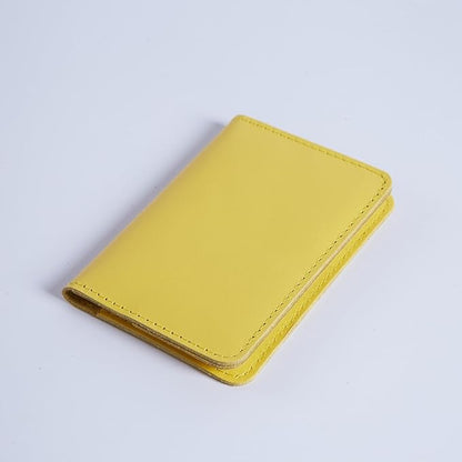 INCARNE US Leather Passport Holder for Travel - Passport Case - Passport Wallet for Men - Passport Cover for Women Sleeve Protector - Travel Essentials Vacation Luggage Travel Gifts - Classic Yellow