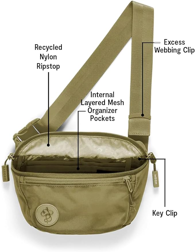 Baboon to the Moon Full Size Fanny Pack 3L – Womens Crossbody, Belt Bag for Women, Fanny Pack for Men, Crossbody Bags for Women Travel, Waist Bags