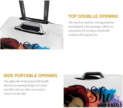 Travel Luggage Cover Washable Suitcase Protector Anti-Scratch Suitcase Cover Fits 18-32 Inch Luggage(L (for 25--28 inch luggage))