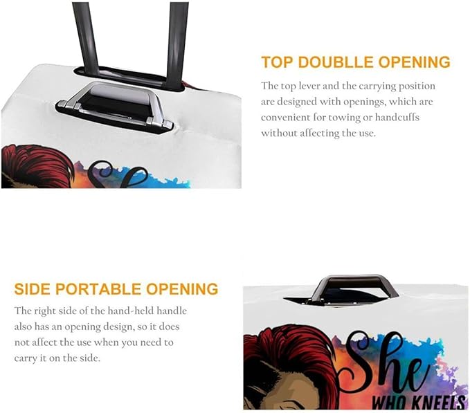 Travel Luggage Cover Washable Suitcase Protector Anti-Scratch Suitcase Cover Fits 18-32 Inch Luggage(M (for 22--24 inch luggage))