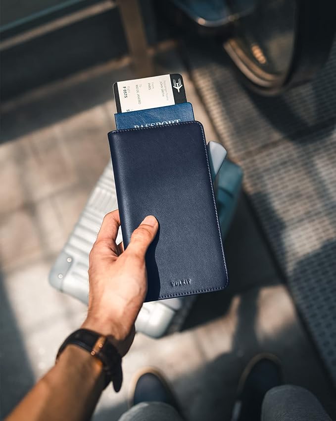 VULKIT Passport Holder Wallet RFID Blocking Travel Wallet for Men & Women