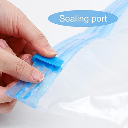 Mobestech Vacuum Seal Compression Bags for Clothing and Blankets Large Space-saving Storage Organizers Transparent Dustproof Bags for Travel Home Bedroom and Quilt Storage