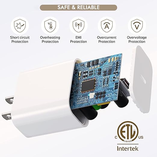 iPhone 16 15 Charger Fast Charging, 2Pack 10FT Extra Long USBC to C Cable Cord with 20W Apple iPad USB C Fast Charger USB C Wall Charger Block for iPhone 16/16 Plus/16 Pro/16 ProMax/15/15 ProMax/iPad