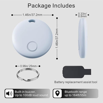 Air Tracker 2 Pack, Smart Bluetooth Tracker Works with Apple Find My (iOS Only), Item Finder Trakcer Tag Locator for Luggage, Backpack, IP67 Waterproof