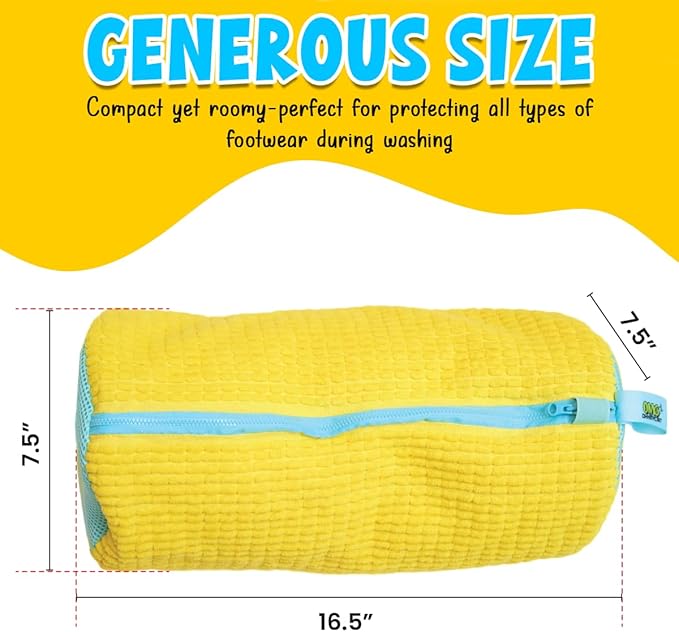 Shoe Washing Machine Bag – Sneaker Laundry Bag for Washer & Dryer, Protective Chenille Mesh Shoe Bag with YKK Zipper, Durable & Reusable for All Shoes 2-pack – Ohhmycart