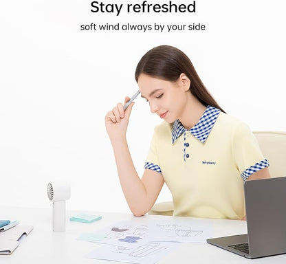 JISULIFE Portable Handheld Fan, 4000mAh Rechargeable Mini,Up to 22 Hours Cooling,5 Speed Strong Wind, Handheld Personal Fan for Travel Outdoor Camping Beach Makeup（Gray）