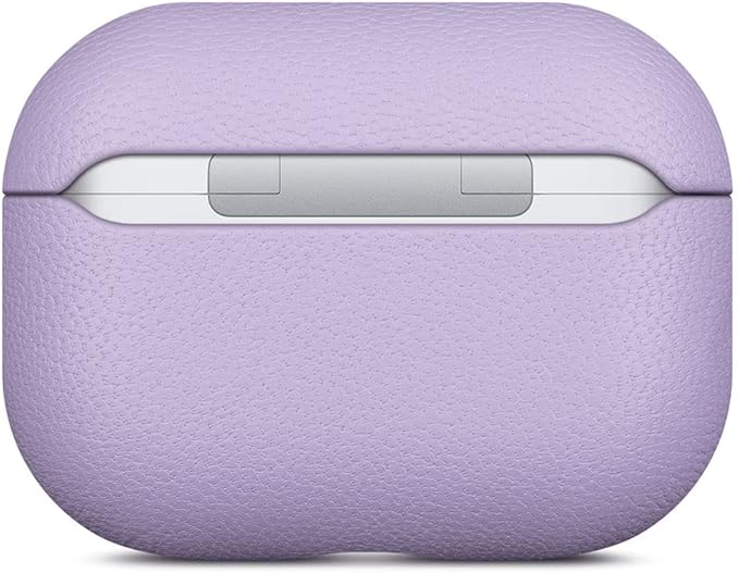 Lopie Handmade AirPods Pro 2 Leather Case Cover, Protective Case Fully-Wrapped with Lambskin Leather - Retail Packaging - Purple
