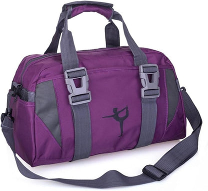 Small/Large Dance Duffle Bag For Girls Sport Gym Bags For Women Yoga Bag (Large, Purple)