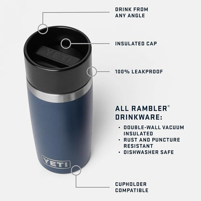 YETI Rambler 12 oz Travel Bottle, Stainless Steel, Vacuum Insulated with Leakproof Commuter Cap, Cape Taupe