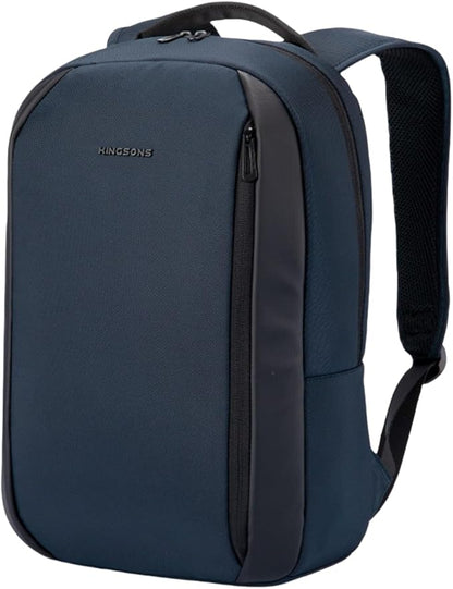 Kingsons 15.6 Inch Laptop Compartment Backpack for Men,Waterproof Slim Durable Business Backpack for Work，Travel (KS25458-Blue-US-1)